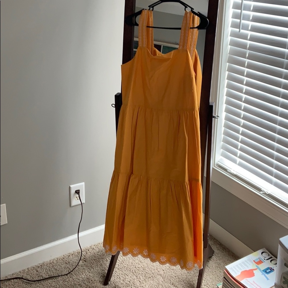 J Crew Yellow Midi Dress NWT